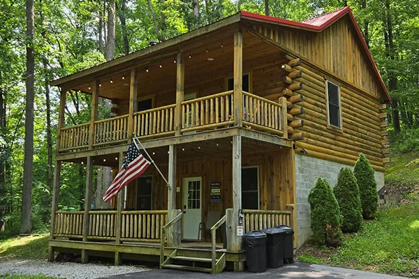 Little Pine Cabin side of cabin